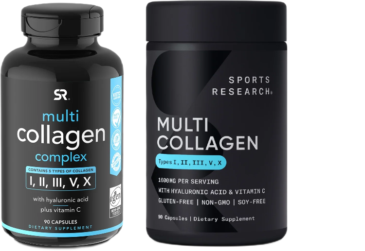Мульти Коллагеновый комплекс, Multi Collagen Capsules, Sports Research, 90 капсул