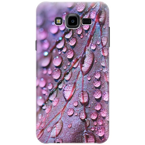 фото Re:pa накладка transparent для samsung galaxy j7 neo с принтом "лист в каплях"