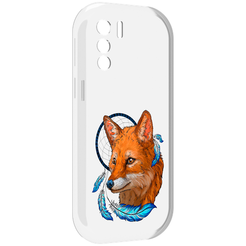 Чехол MyPads лиса и ловец снов для UleFone Note 13P задняя-панель-накладка-бампер