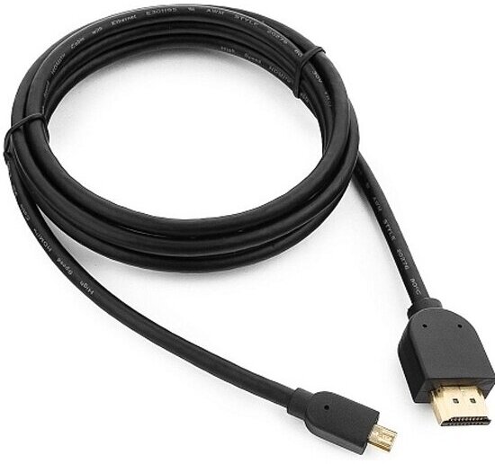 Кабель Gembird HDMI-microHDMI позол. разъемы , 19м/19м, 1.8 м, черный