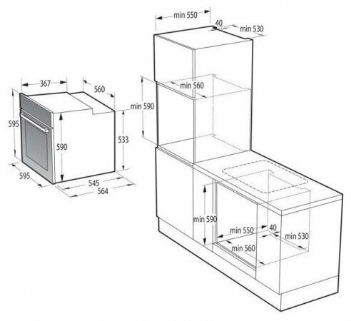 Электрический духовой шкаф Gorenje BO 6737E02 BG, черный