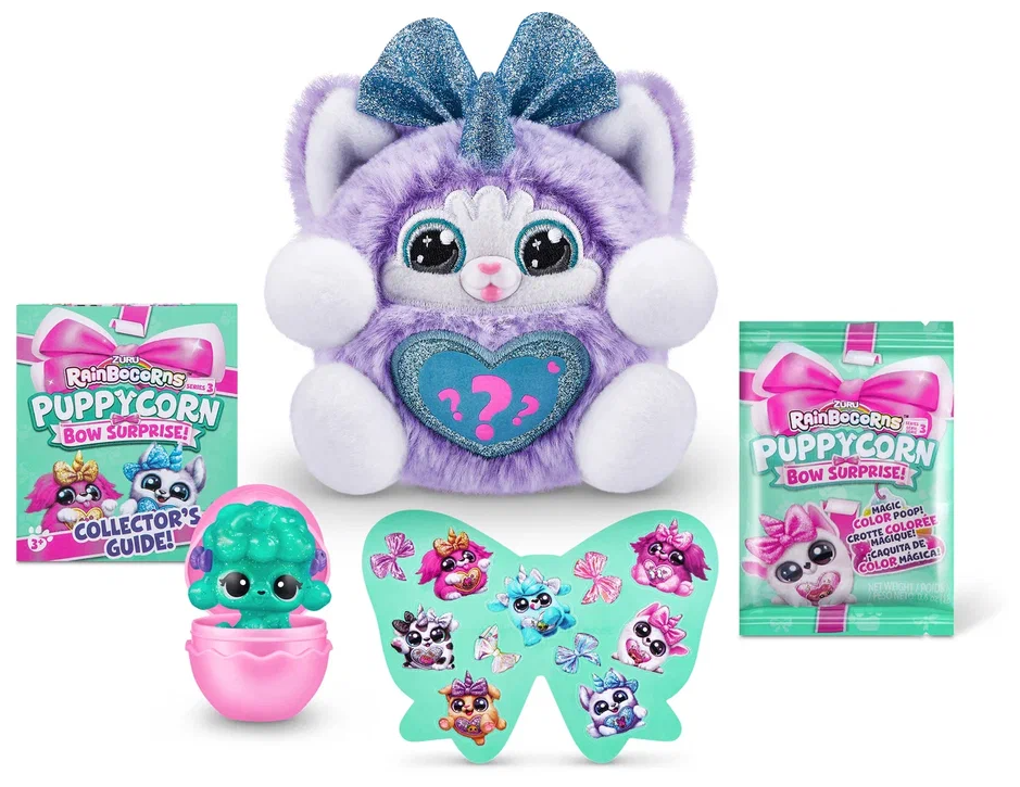 Мягкая игрушка Zuru Rainbocorns сюрприз в яйце Puppycorn Bow Surprise - фото №12