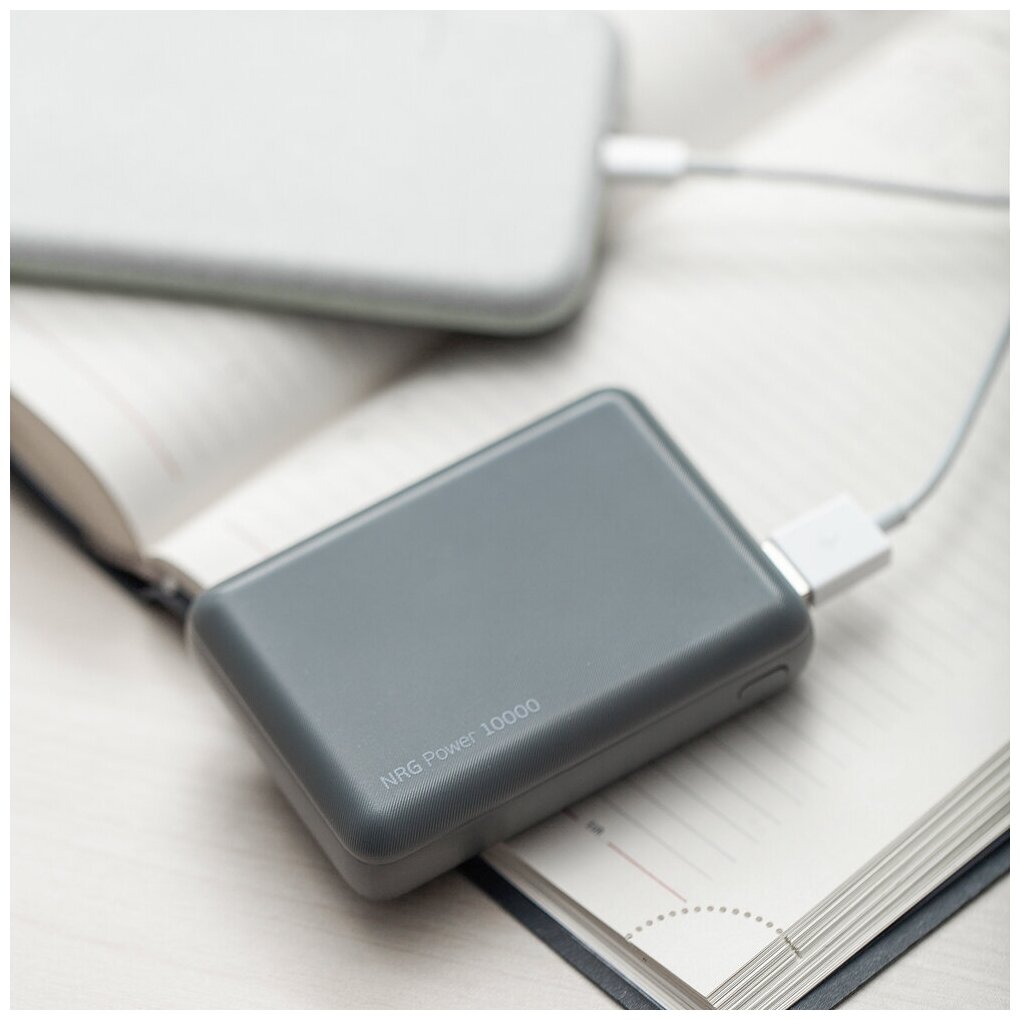 Внешний компактный аккумулятор (Power Bank) NRG Power Compact, 10000 mAh, 2.1A, 2xUSB, DEPPA