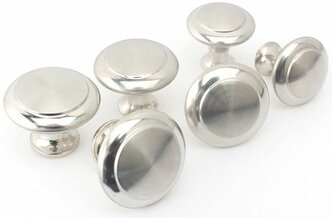 Ручка-кнопка Brante BR906 серебро (комплект 5шт) нержавеющая сталь