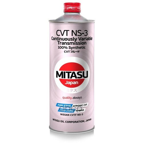 Mitasu 1L Масло Трансмисионное Cvt Fluid Ns-3 Оем Nissan Cvt Fluid Ns-3 Зелёная 100% Synthetic MITASU арт. MJ-313-1