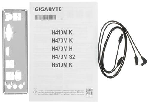 Материнская плата GIGABYTE H470M H, LGA1200, H470, 2*DDR4, D-Sub+HDMI, 4 SATA 6 Гб/с, M2, Audio, Gb LAN, USB 3.2, USB 2.0, COM*1 port, mATX (H470M H) - фото №7
