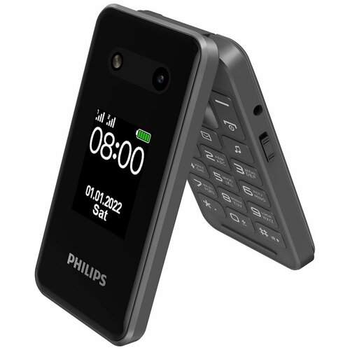 Телефон Philips Xenium E2602, 2 SIM, серый мобильный телефон philips xenium e2602 dual sim синий