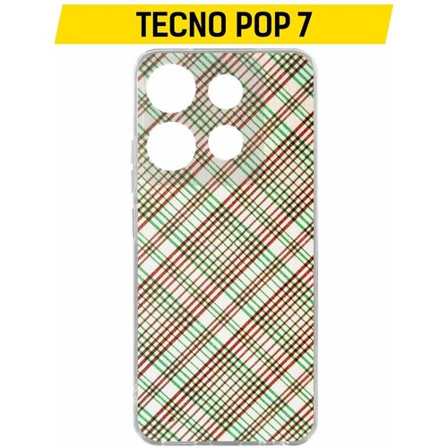 Чехол-накладка Krutoff Clear Case Рубашка карты для TECNO POP 7