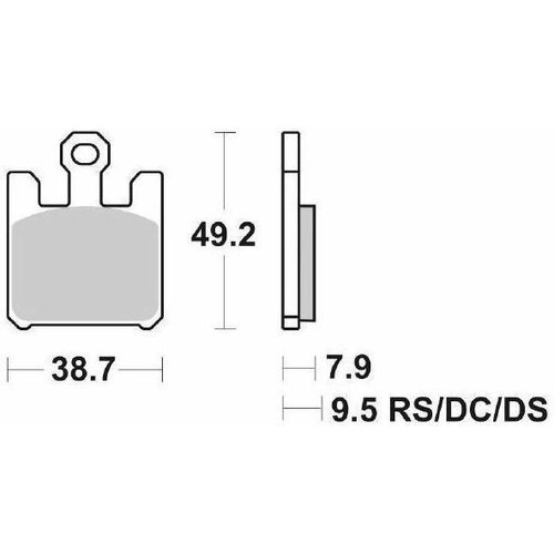 Комплект тормозных колодок SBS Sinter 788 HS (VD-354), на 2 суппорта