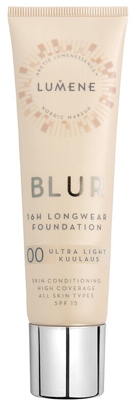 Lumene Тональный крем Blur, SPF 15, 30 мл/40 г, оттенок: 00 ultra light