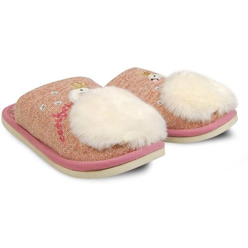 фото Тапочки teddy, текстиль, размер 37, розовый