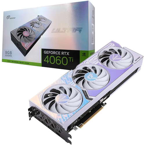 Видеокарта Colorful iGame GeForce RTX 4060 Ti Ultra W OC 8GB видеокарта colorful igame rtx 3060 ultra w oc 12 gb