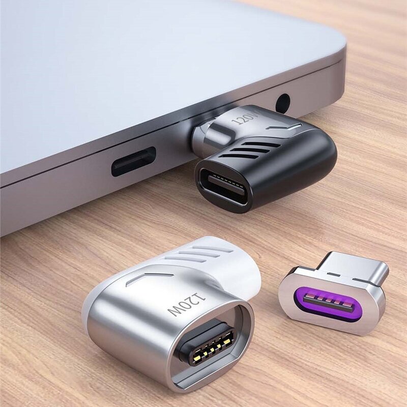 Магнитный адаптер PALMEXX USB-C 120W угловой