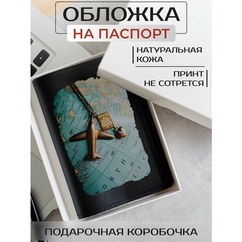Обложка для путешествий RUSSIAN HandMade, черно-красный