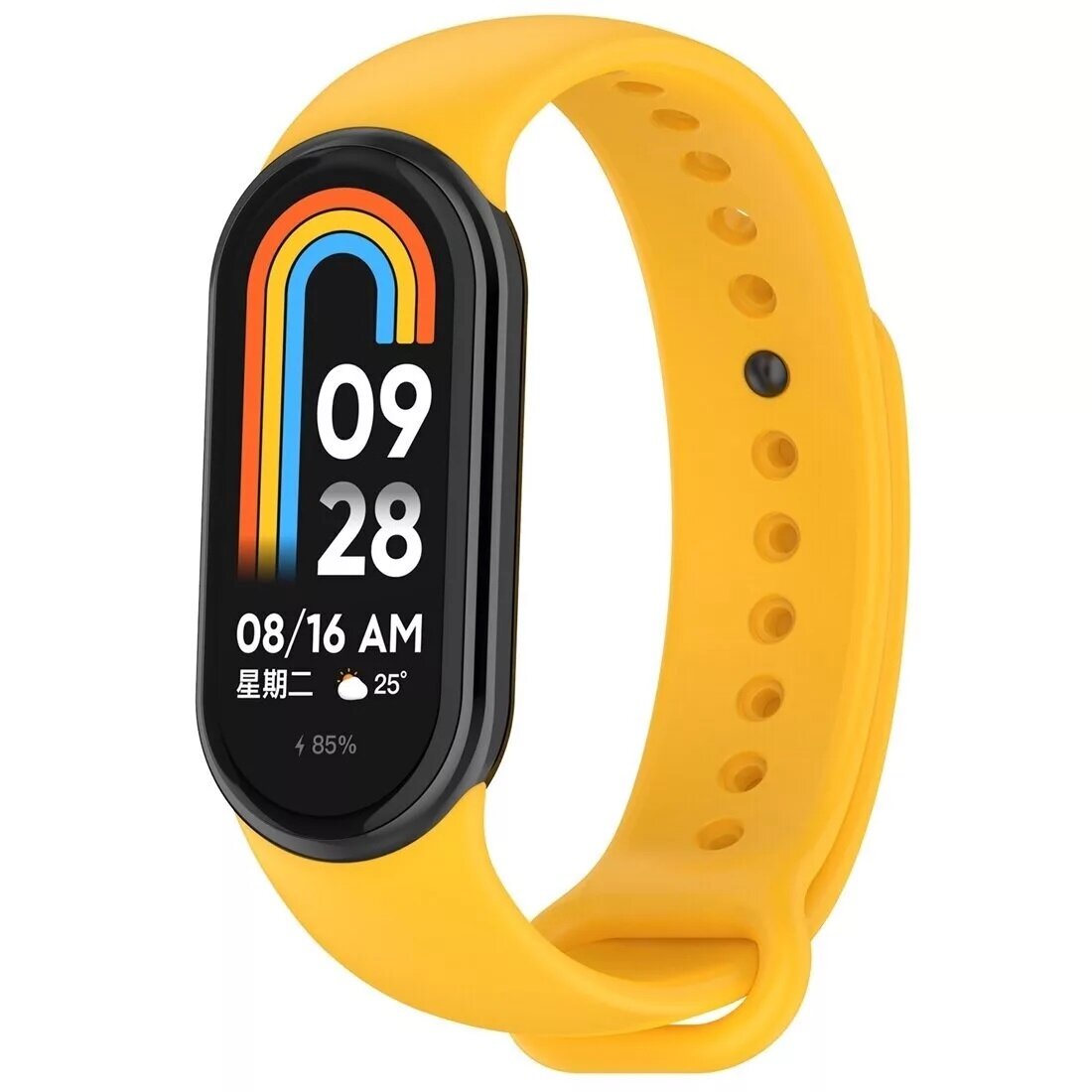 Силиконовый ремешок для Xiaomi Mi Smart Band 8, Xiaomi Mi Band 8 (желтый)