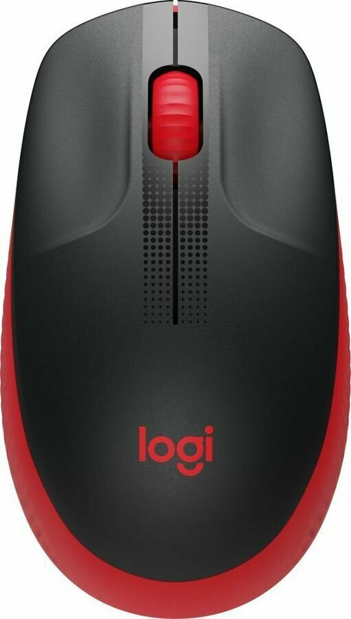 Мышь беспроводная Logitech M190 черный/красный (910-005926)