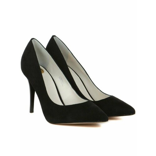 Туфли лодочки , натуральная замша, размер 40, черный