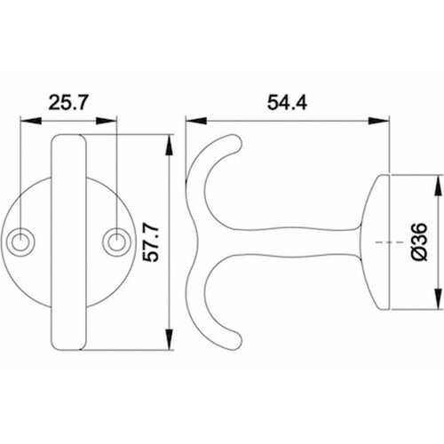 Крючок мебельный Inred IN.02.4027.54. MBL матовый черный