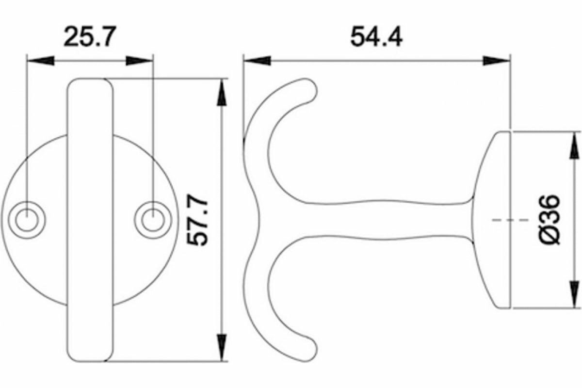 фото Крючок мебельный Inred IN.02.4027.54. MBL матовый черный
