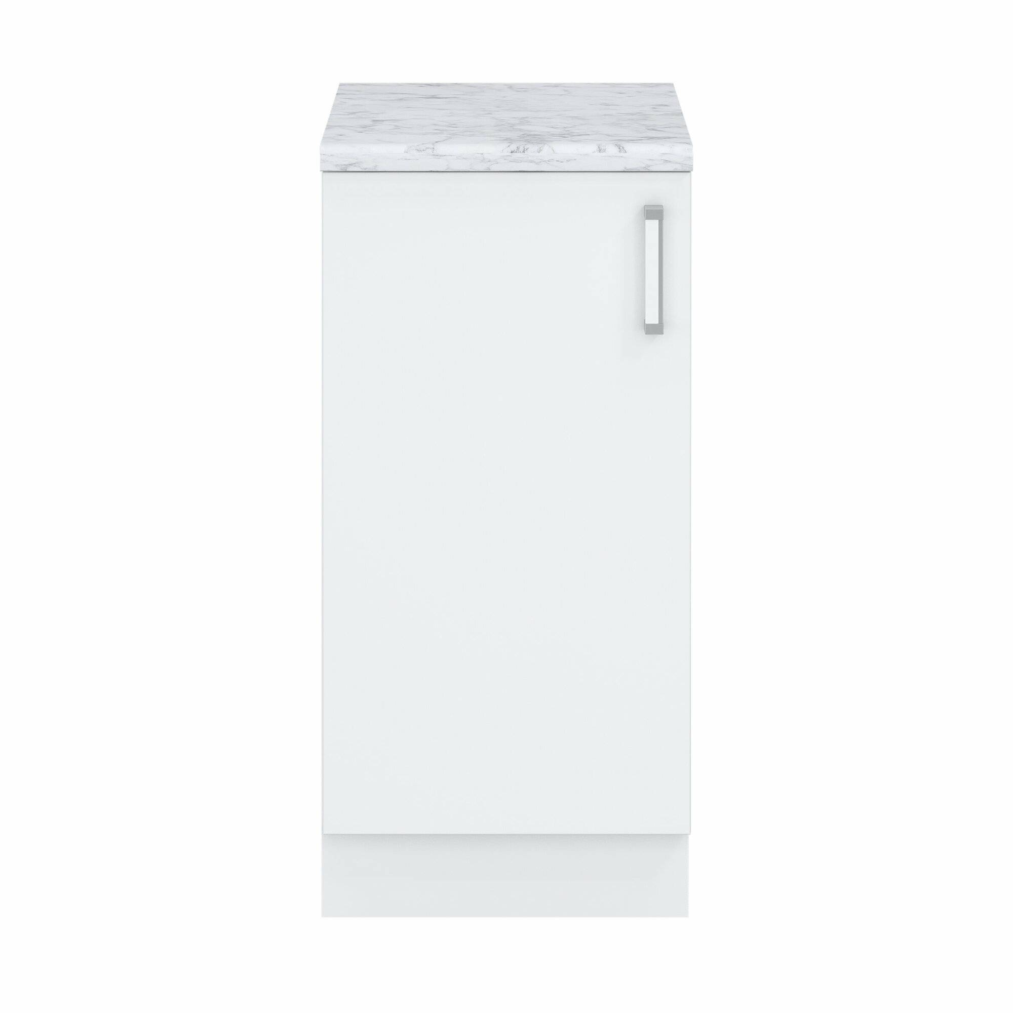 Кухонный модуль №14 со столешницей шкаф нижний напольный ЛДСП 40х60х84.5см белый мрамор - фотография № 4