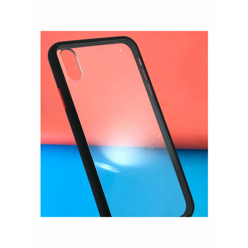 Чехол Мобильная Мода для iPhone Xs MAX Накладка силиконовая с пластиковой прозрачной спинкой
