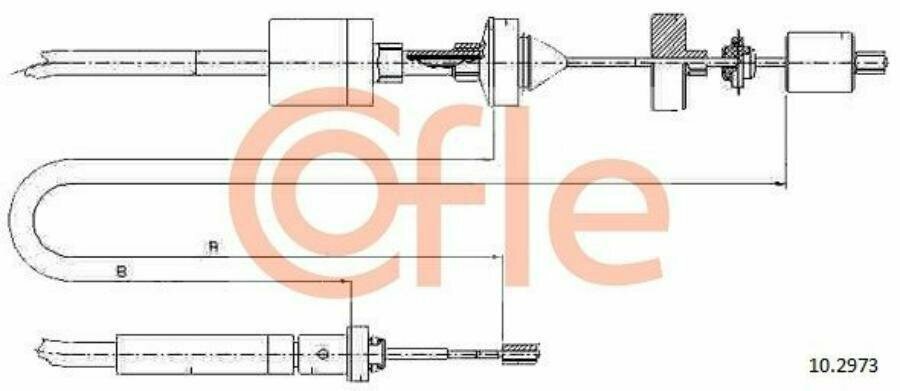 COFLE 92102973 Трос сцепления RENAULT MEGANE/MEGANE SCENIC DTi/Dci 97-