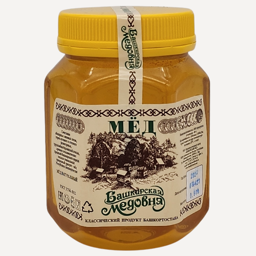 Изображение товара Мёд натуральный Башкирский липовый "Башкирская медовня" 500 гр шестигранник