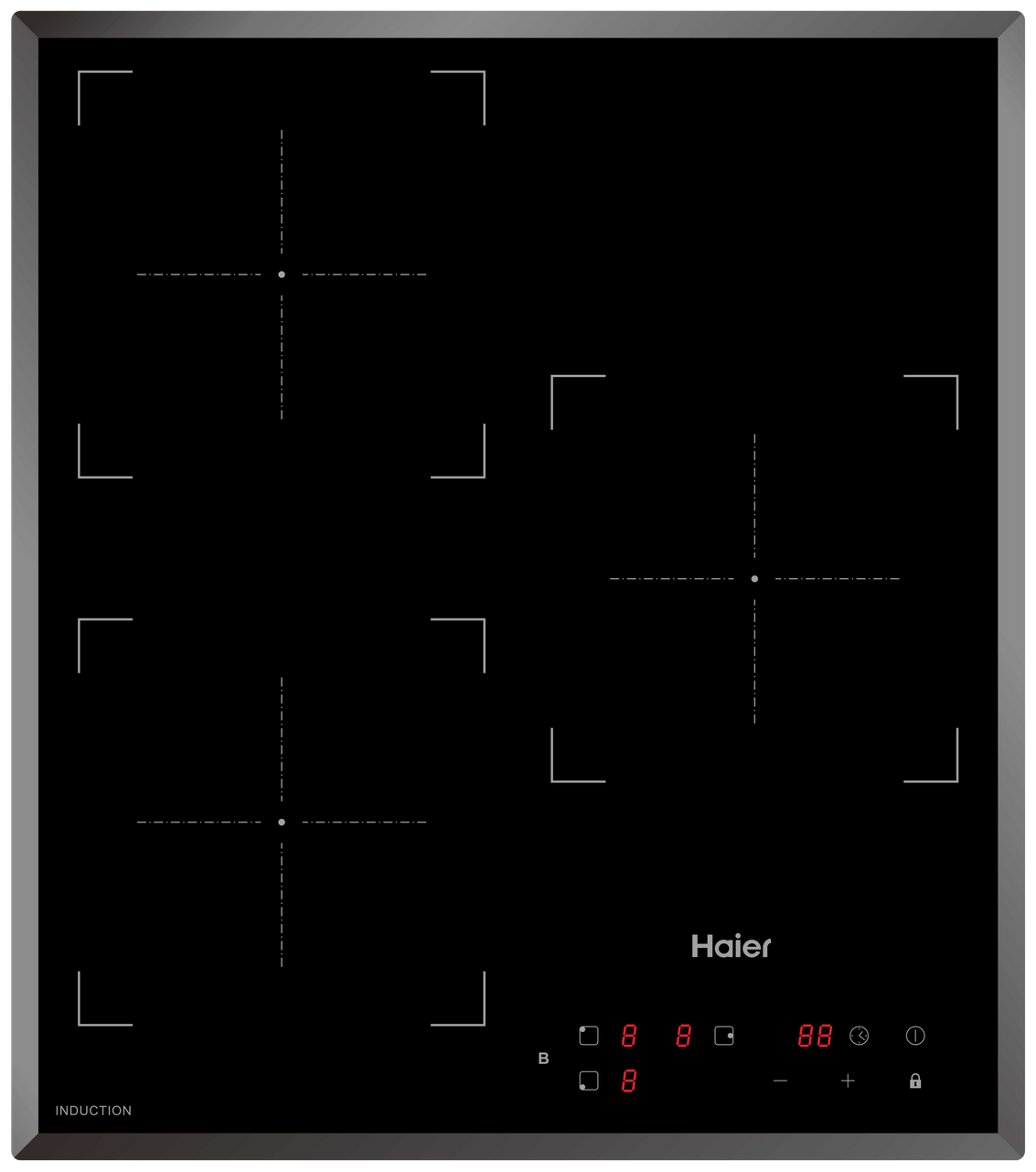 Варочная панель Haier HHY-Y53NVB, индукционная, стеклокерамическая, черная