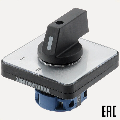 Изображение товара Переключатель кулачковый ПК16-12И0103 16А 2 положения (0-1) IP30 55х55 Электротехник