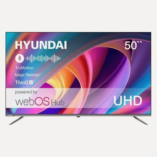Изображение товара 50" Телевизор Hyundai H-LED50BU7100, 4K Ultra HD, серый, смарт ТВ, WebOS