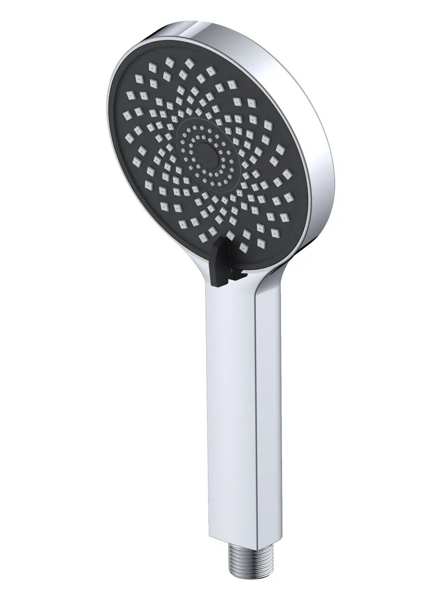 Лейка для душа Diadonna, ABS-пластик, матовая, 3 режима, хромированная, круглая — фото 1