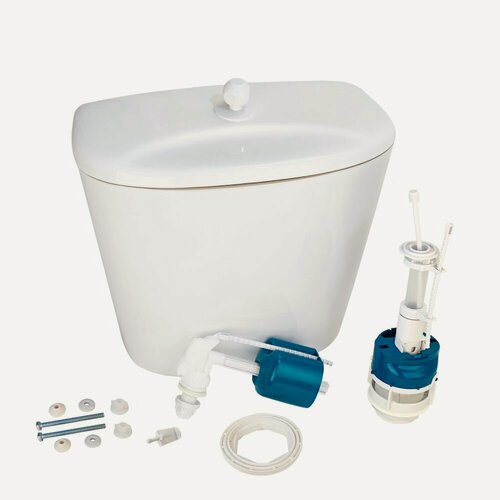 Изображение товара Бачок для унитаза Универсал боковая подводка Лобненский стройфарфор с арматурой Инкоэр (1-2-1-5, шток белый)