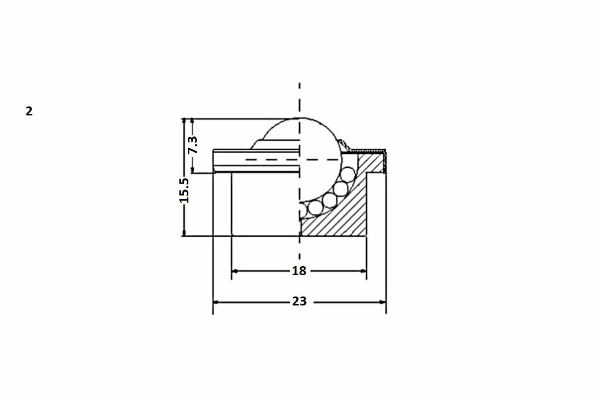 Шариковая опора SP12 PL/CS (SP12 B-D) ZHLRU — фото 1