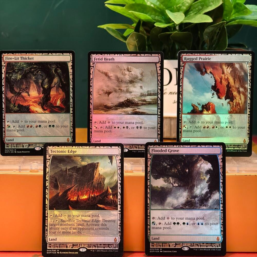 Пользовательская волшебная игра пасьянс Magic The Gathering fetid heath fire-lit thicket rugged prairie flooded grove tectonic edge