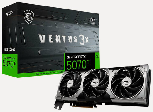 Изображение товара Видеокарта MSI GeForce RTX 5070 Ti 16G VENTUS 3X OC