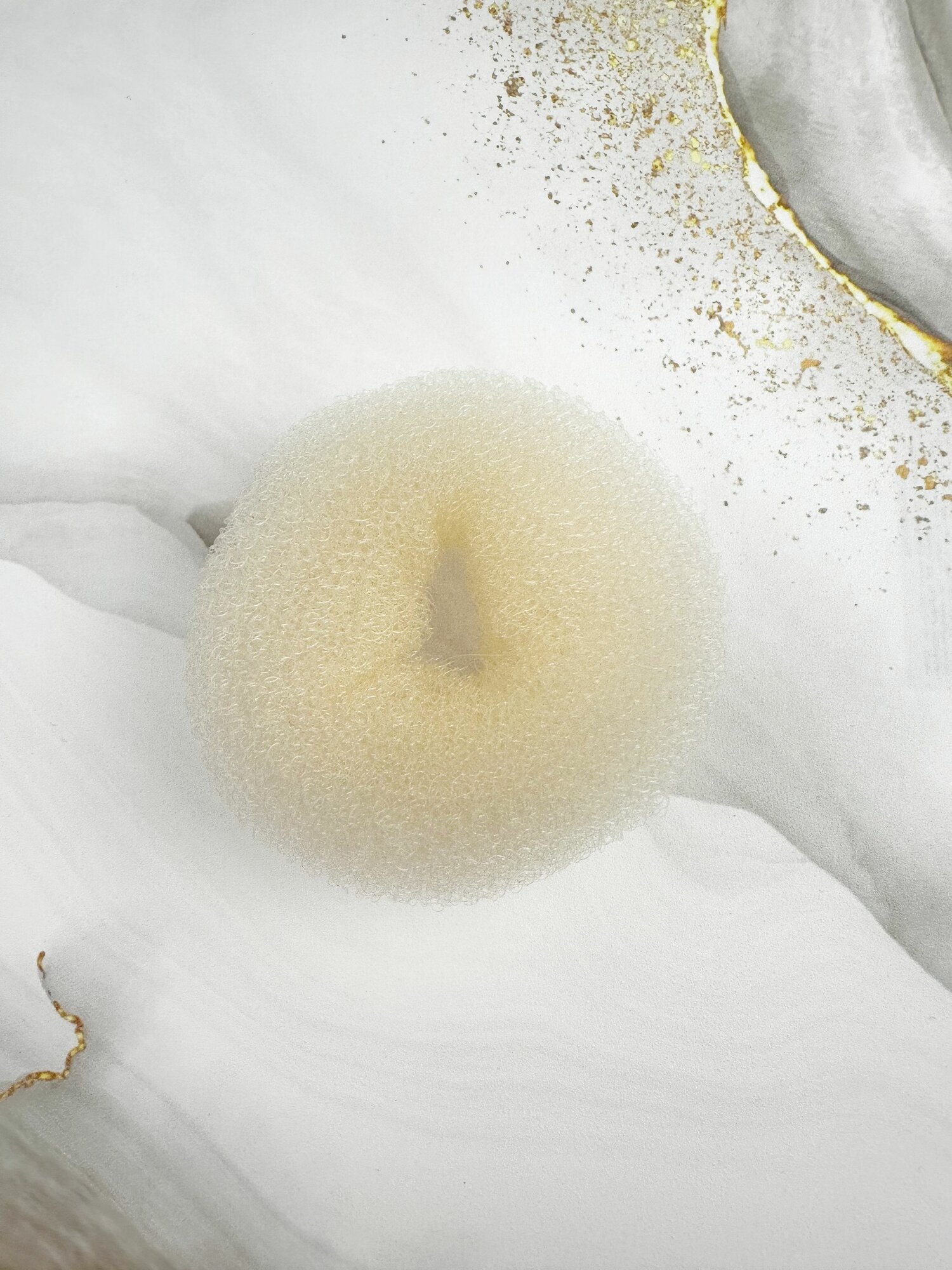 Резинка-валик для волос, 8см, белый