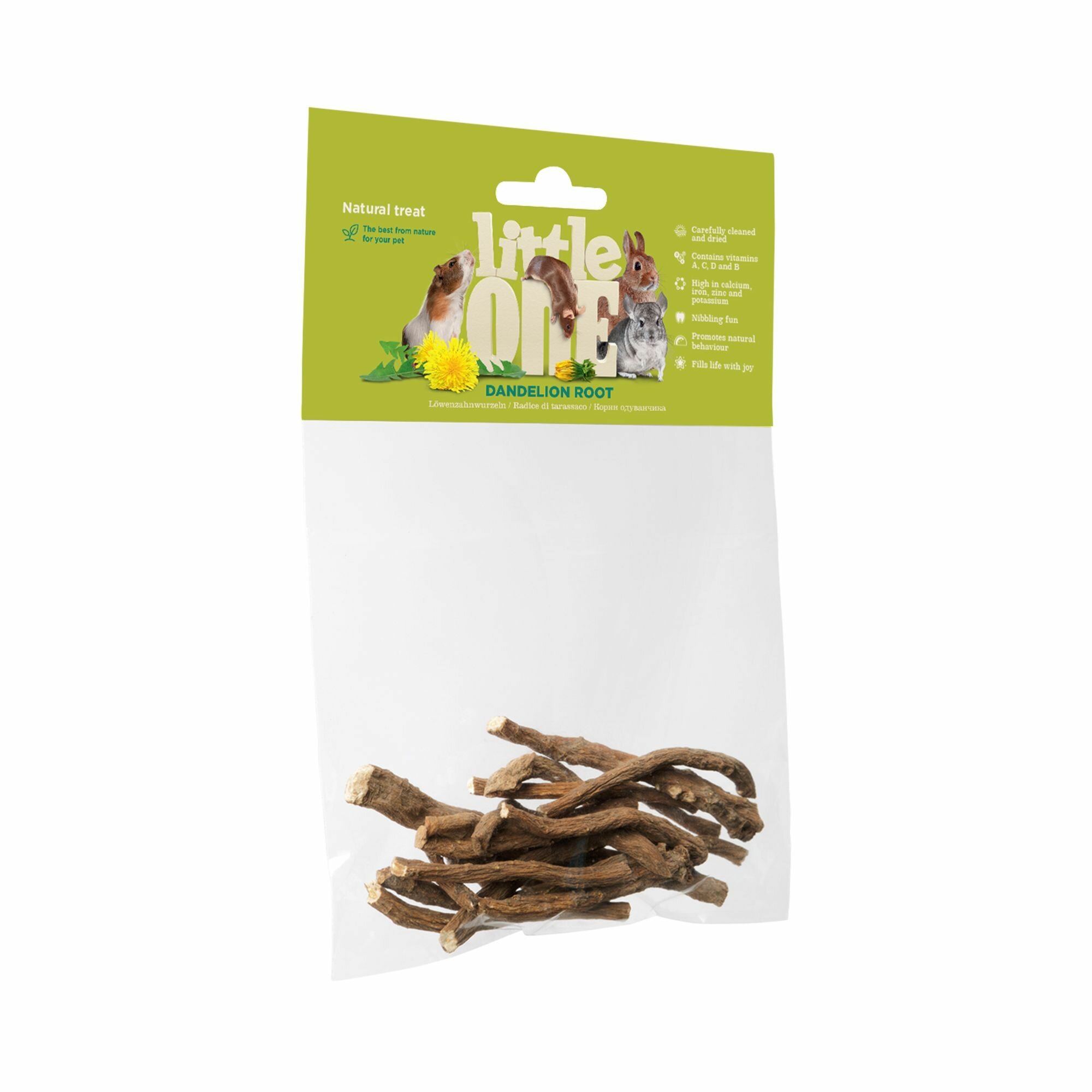 Лакомство Little One Корни одуванчика для грызунов для здоровья зубов