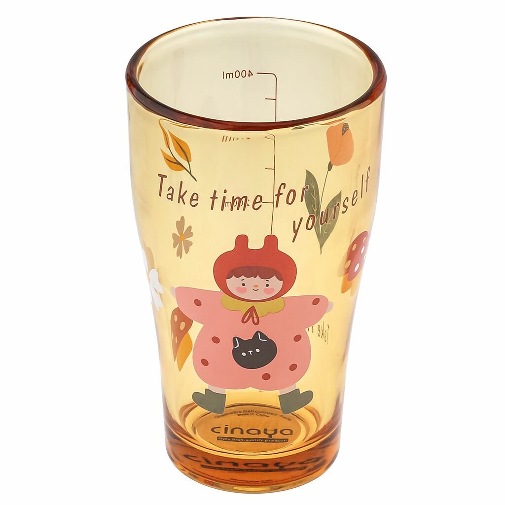 "Машины мечты" Стакан стеклянный 500мл, медовый