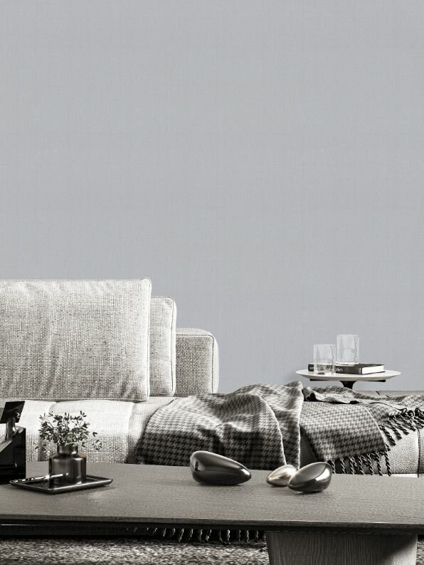 Обои винил горячего тиснения моющиеся на флизелиновой основе Marvig Хлопок 1.06м х 10.05м под ткань цвет серый 00104315