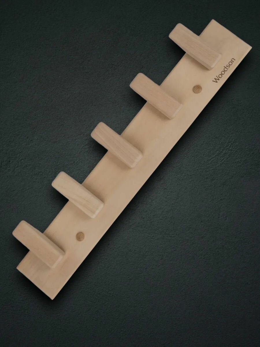 Вешалка Woodson D5, 5 креплений, ольха — фото 1