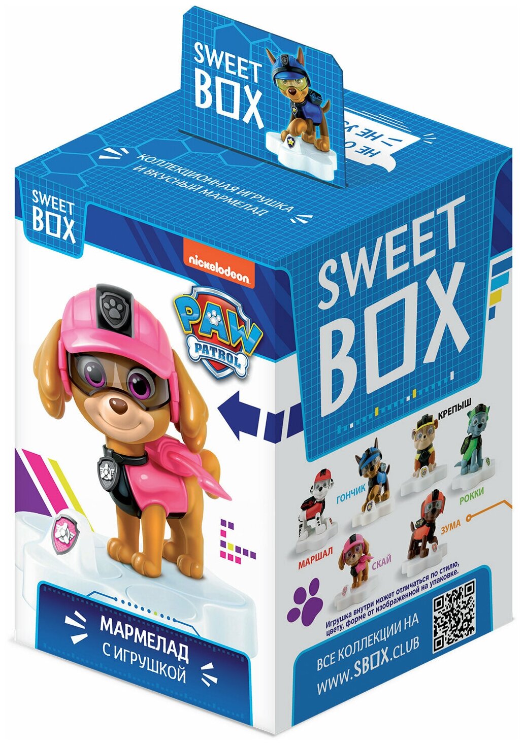 SWEET BOX щенячий патруль 3 Мармелад с игрушкой в коробочке. 10 штук. - фотография № 13