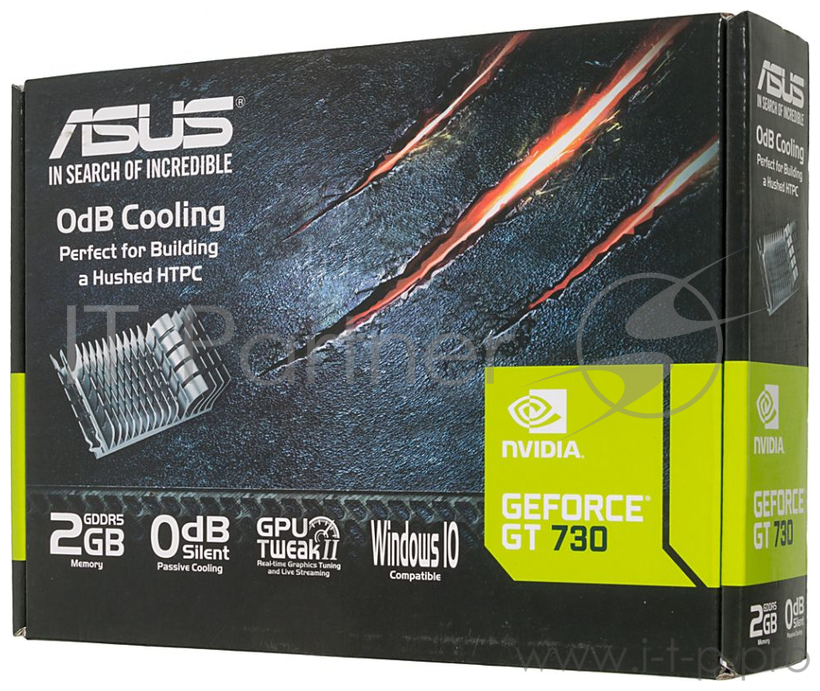 nVidia GeForce PCI-E ASUS GT730 GT730-SL-2GD5-BRK, 2Gb GDDR5, Ret