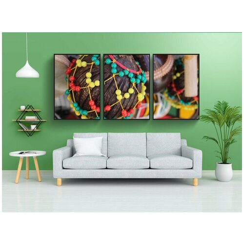 фото Набор модулных постеров для интерьера "музыка, олодум, бразилия" 60x90 см. в тубусе, без рамки lotsprints