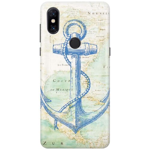 фото Re:pa накладка transparent для xiaomi mi mix 3 с принтом "якорь на карте"