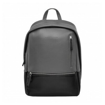 Мужской кожаный рюкзак Lakestone Adams Black Grey 918302/BGR 