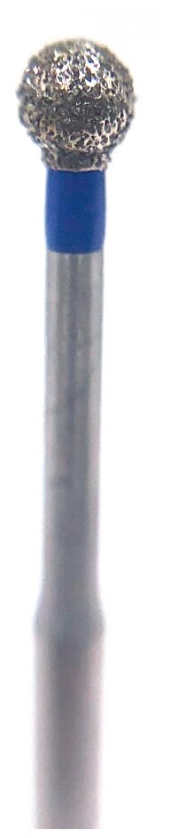 Бор алмазный Ecoline E 801L M, шаровидный удлиненный, под турбинный наконечник, D 1.8 мм, синий