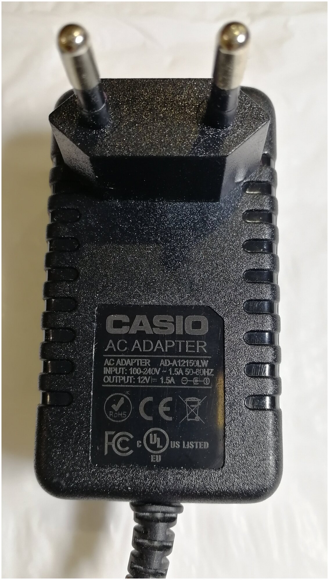 Блок питания для синтезатора и пианино Casio AD-A12150LW 12v 1.5a кабель 1.5m