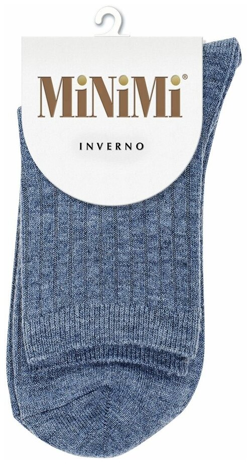 Женские носки MiNiMi средние, нескользящие, утепленные, размер 35-38, серый