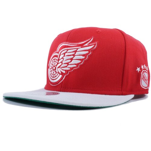 мужская фирменная футболка moritz seider red detroit red wings home breakaway player jersey fanatics красный Бейсболка Mitchell & Ness, размер 54-60, красный, белый