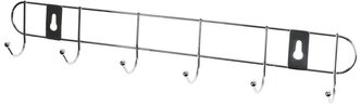 Вешалка настенная на 6 крючков Доляна «Лето», 33×3,5×5 см, цвет серебряный
